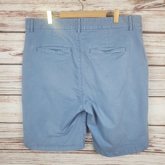 Flint & Tinder Size 36 Mens 365 Lake Blue Chino Khaki Shorts - Picture 6 of 9